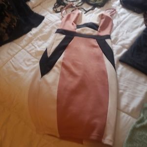 Spaghetti strap body contouring dress